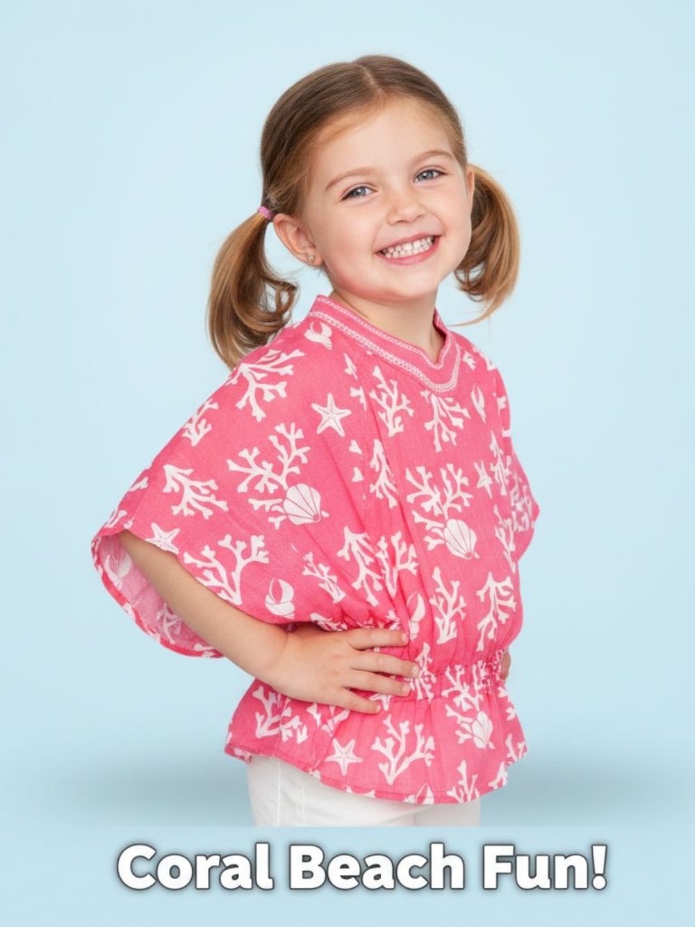 Gymboree Pink Coral Print Flutter Top